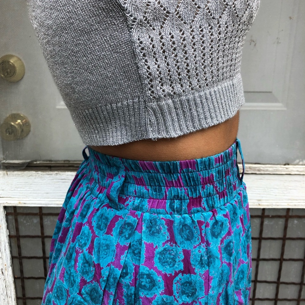 Purple and blue print skirt!